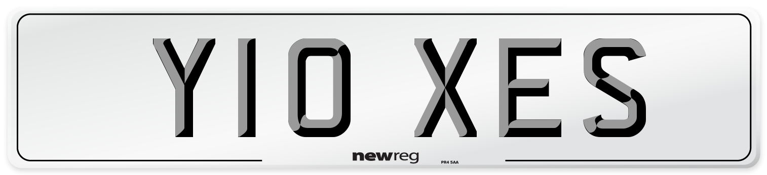 Y10 XES Number Plate from New Reg
